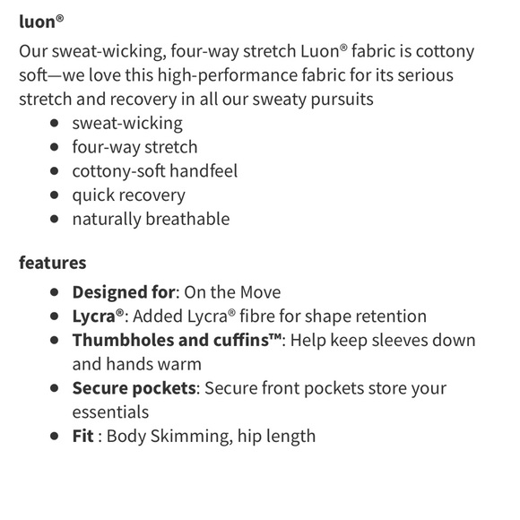 NWT Lululemon Define Jacket Luon Water Drop Size 4 - Picture 11 of 12